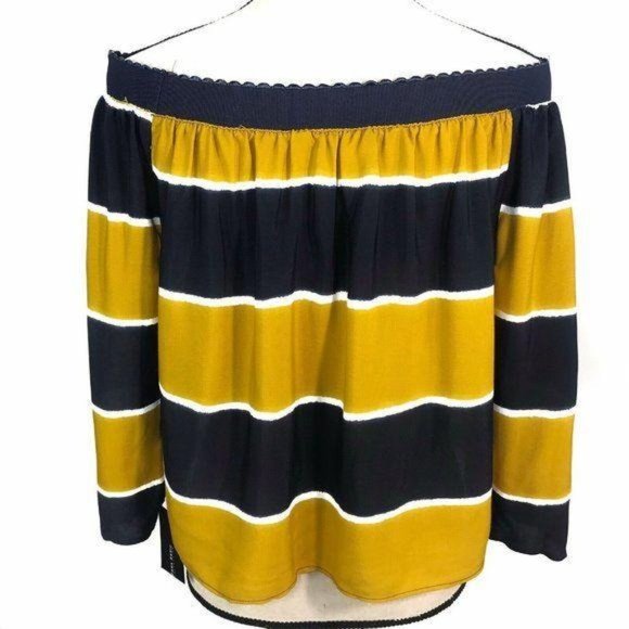 ZARA Striped Off The Shoulder Top - Picture 2 of 8